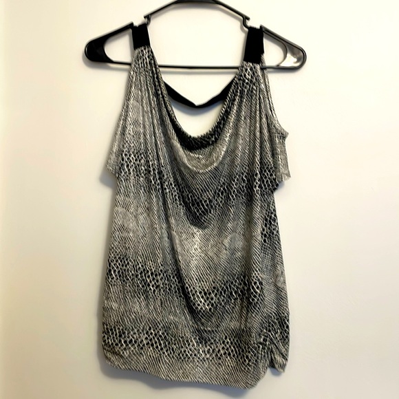 WOMENS BARE SHOULDER DRESS SHORT SLEEVE SHIRT - Picture 2 of 4